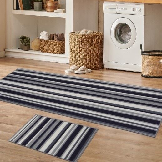 Deco Stripe Runner - Anthracite